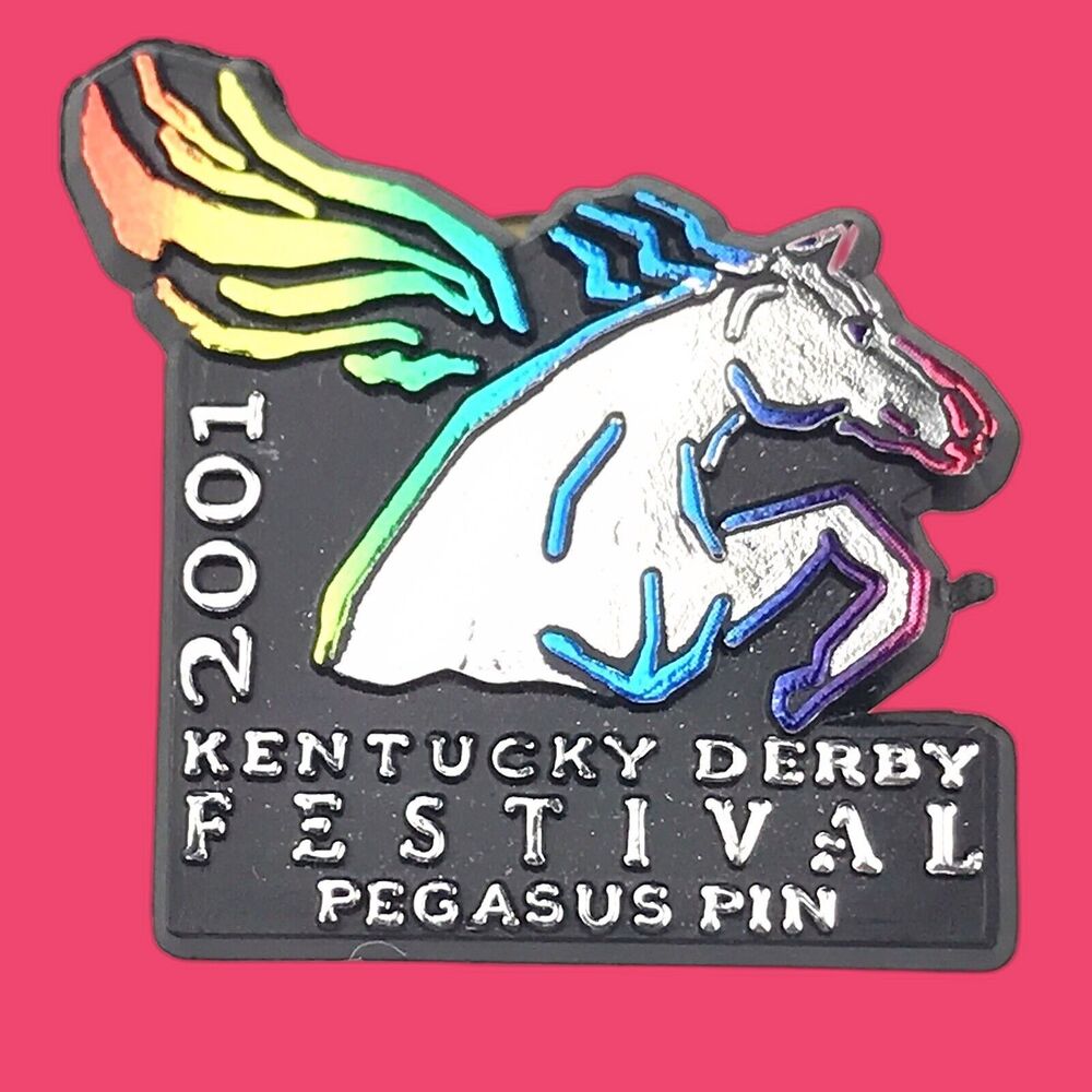 Kentucky Derby Pin Festival Pegasus 2001 Vintage Souvenir Horse Racing